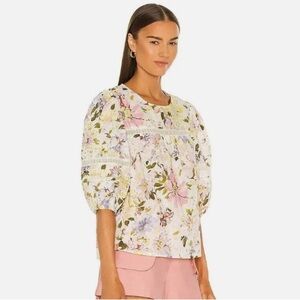 Sanctuary Women's Floral Linen Blouse